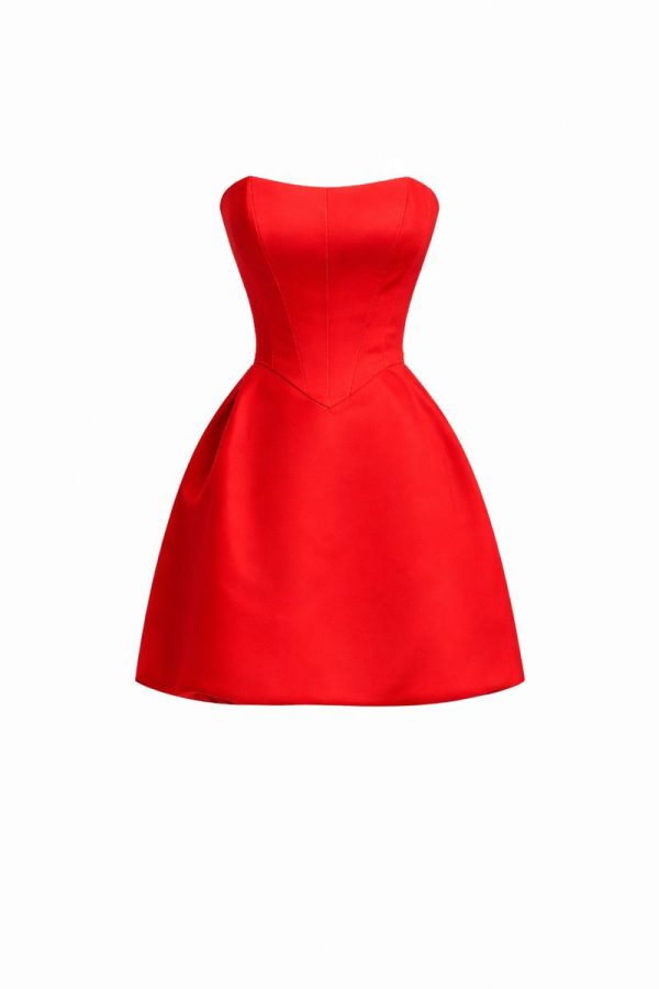 Scarlet Sculpt Strapless Mini Dress