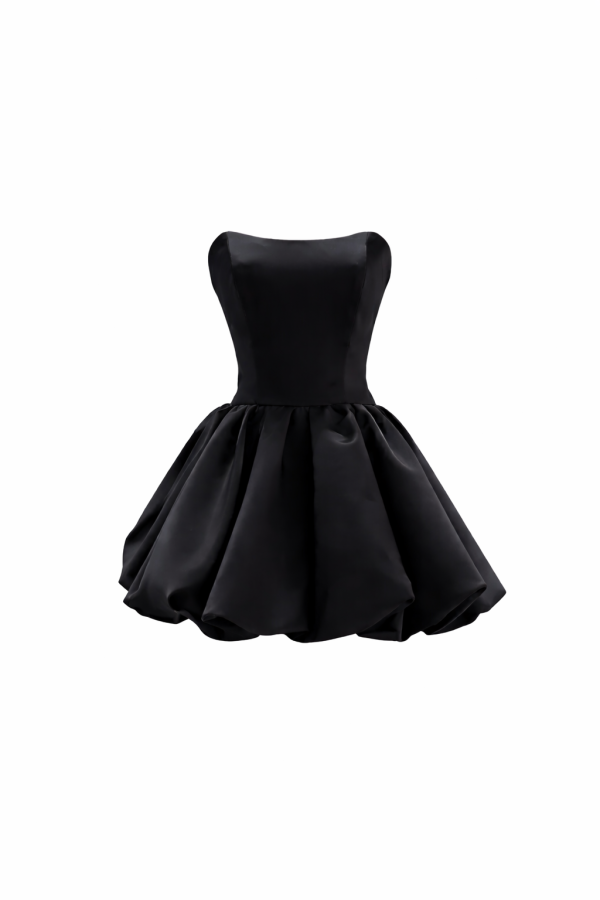 Noir Sculpted Strapless Mini Dress